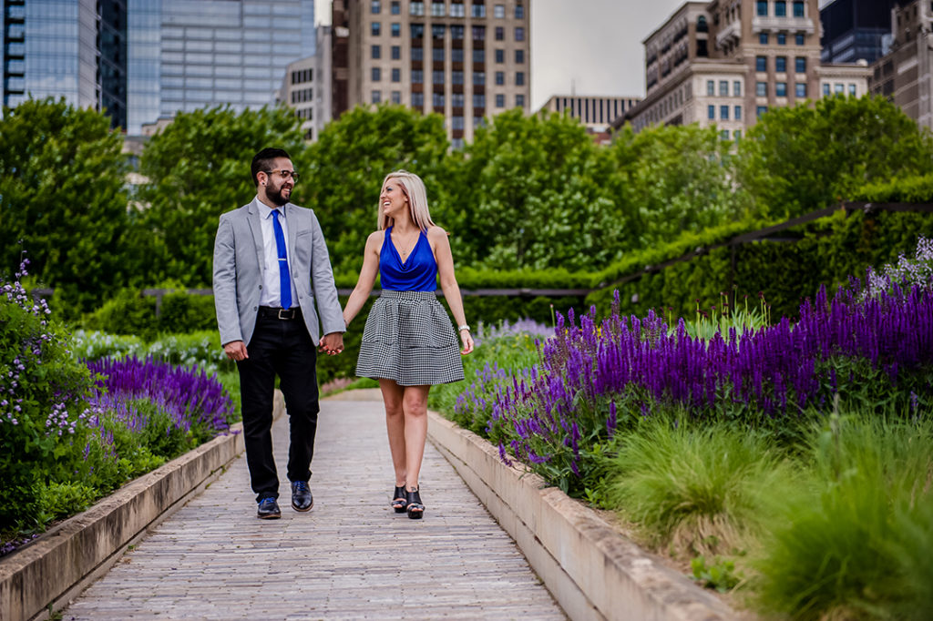 Pittsburgh Pennsylvania Wedding bride and groom holding hands