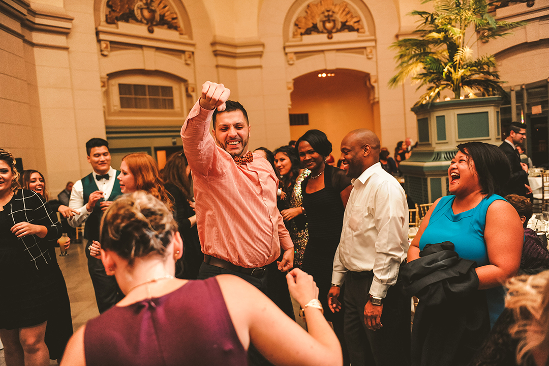 people dancing and having a great time at the Joliet Union Station