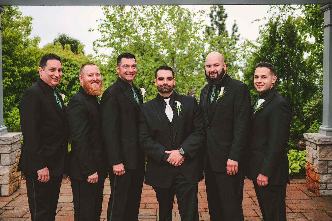 groomsmen standing around before the wedding