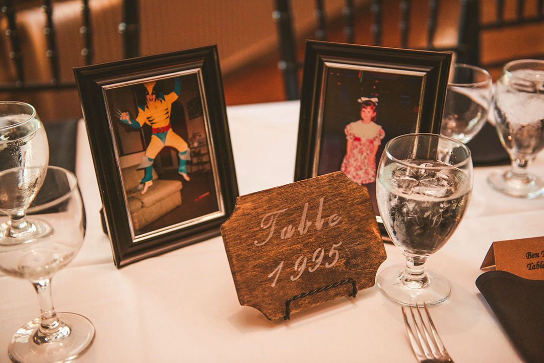 a creative wedding idea for table numbers at a Chicago elopement