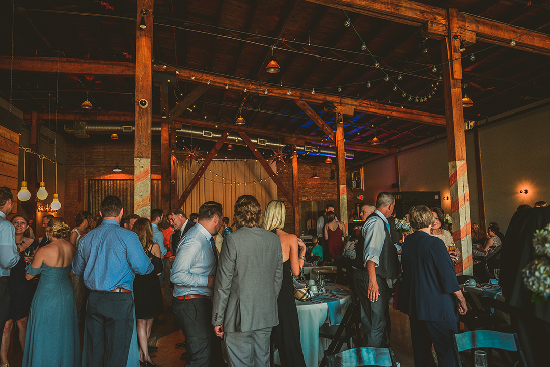 a wedding reception taking place at the Warehouse 109 in Plainfield