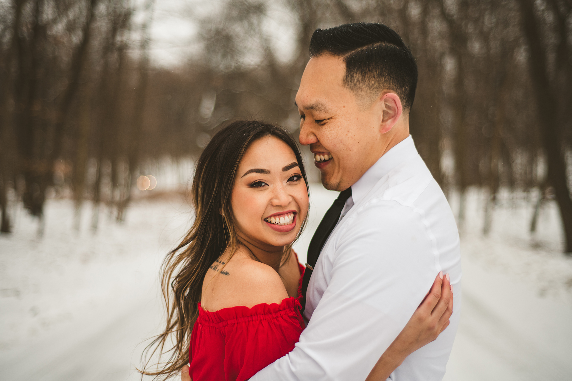 Snowy Winter Engagement Session 02 - Griff Photography