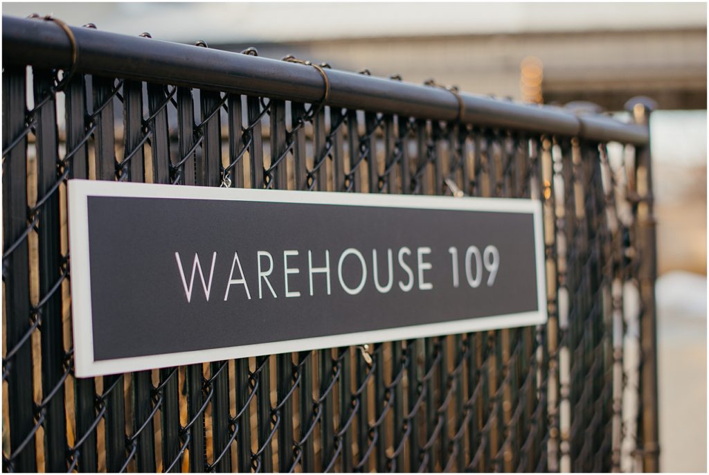 the warehouse 109 sign out in front of Warehouse 109 property